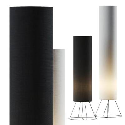 现代黑白柱形落地灯